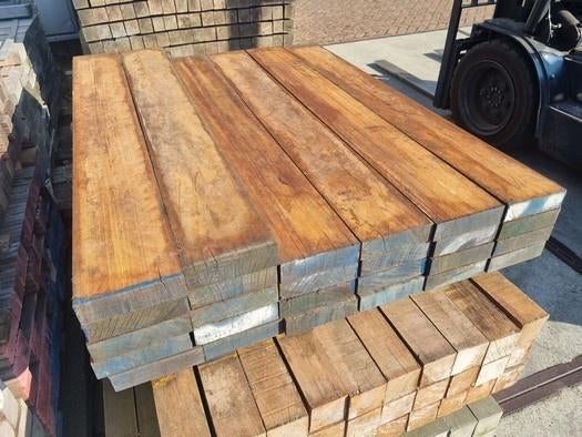 Hardhouten brugdekdelen fijnbezaagd, Tuin en Terras, Palen, Balken en Planken, Ophalen, Minder dan 180 cm, Planken, Hardhout