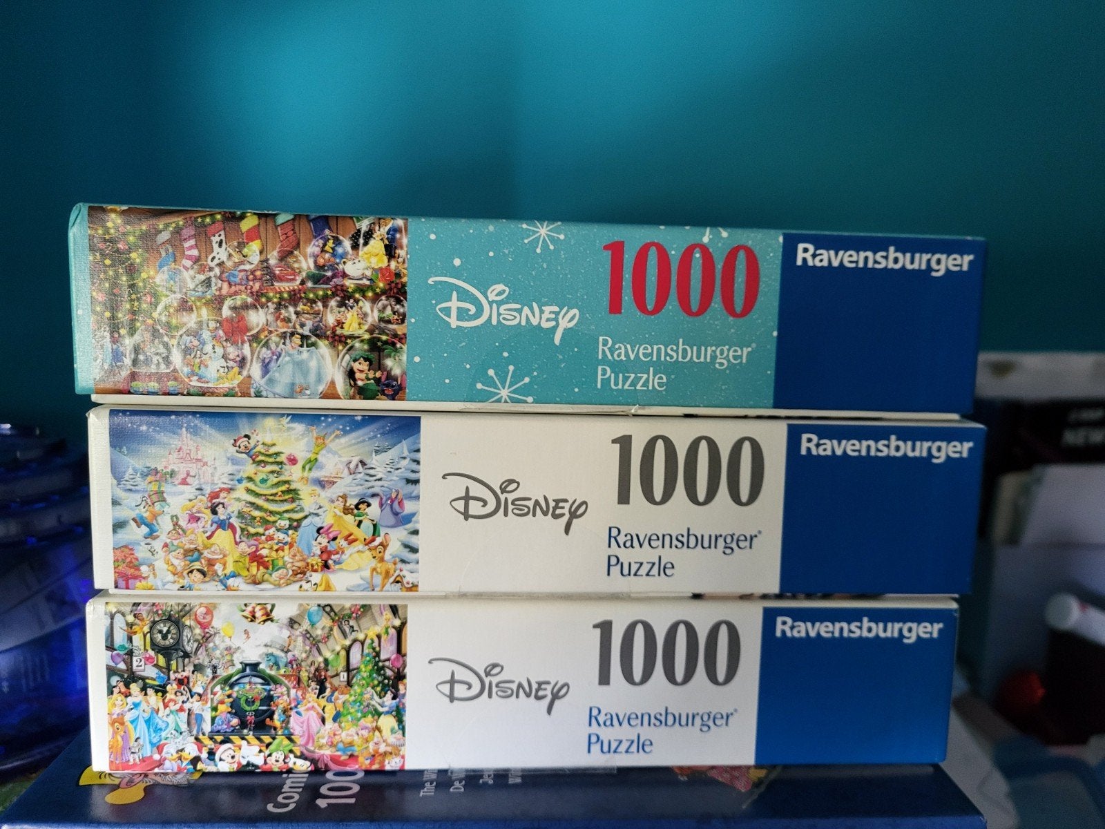 3 Disney puzzels 1000 stukjes van Ravensburger, Ophalen of Verzenden, 500 t/m 1500 stukjes, Zo goed als nieuw