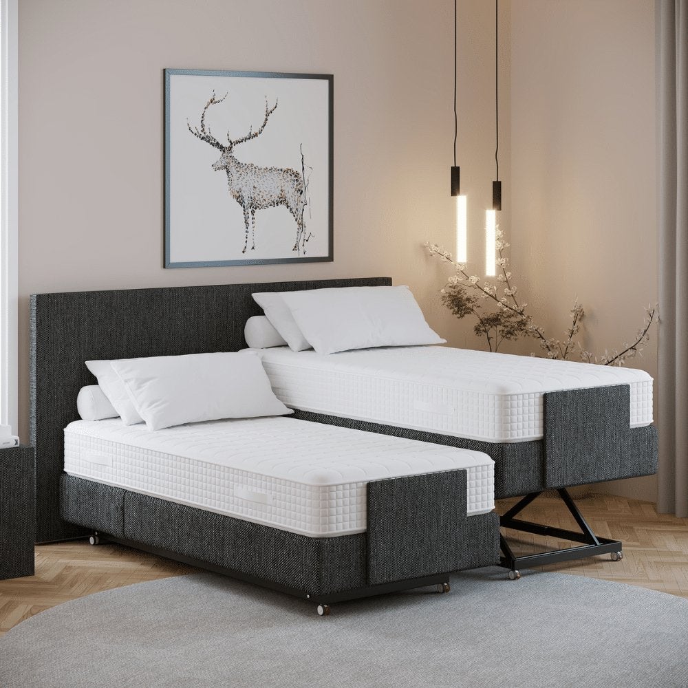 Foto 4 van Deelbaar hoog-laag (senioren) bed / twee luxe boxsprings