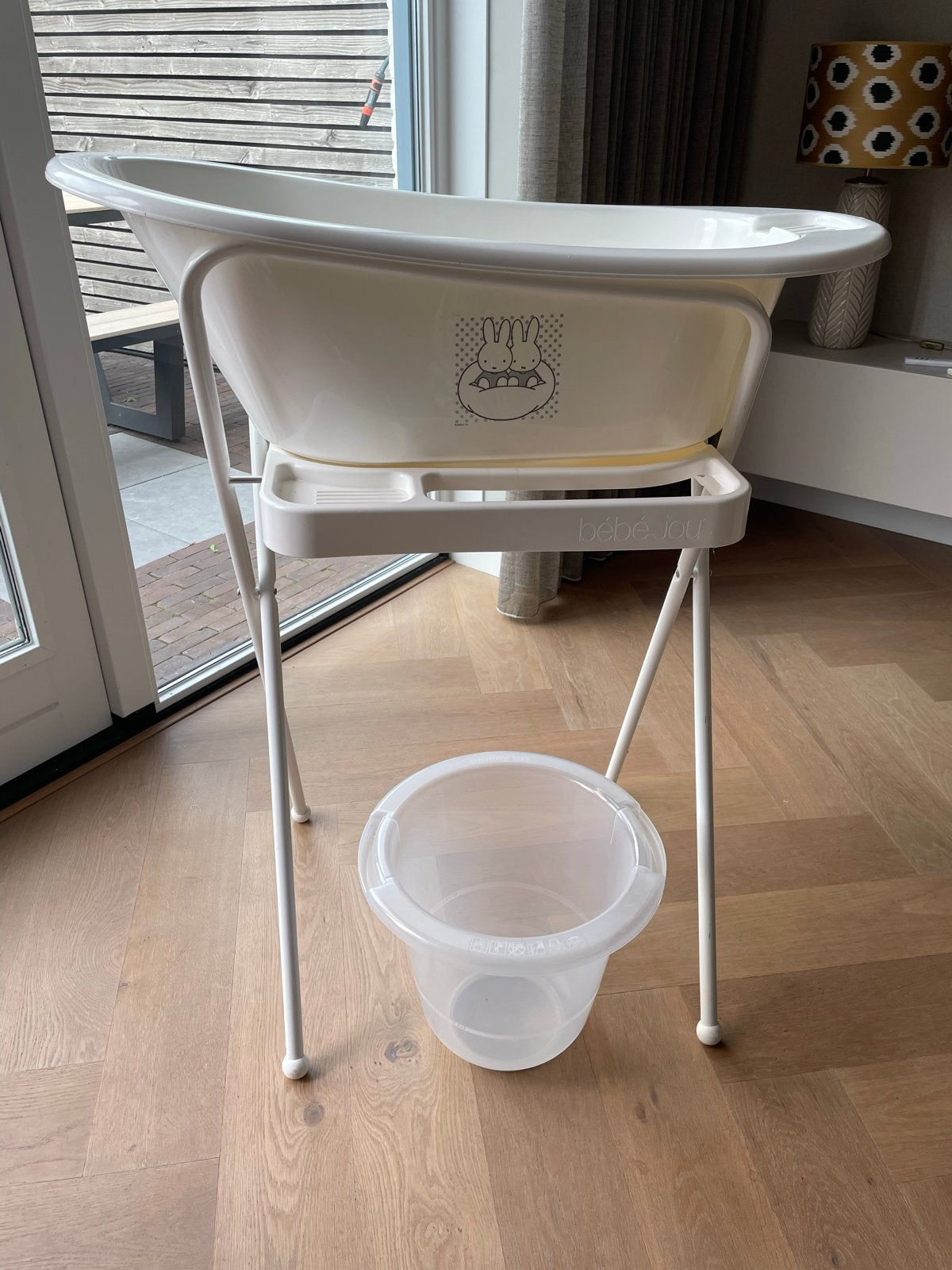 Bébé-jou badje met standaard en tummy tub, Ophalen, Gebruikt, Badje, Bébé-jou