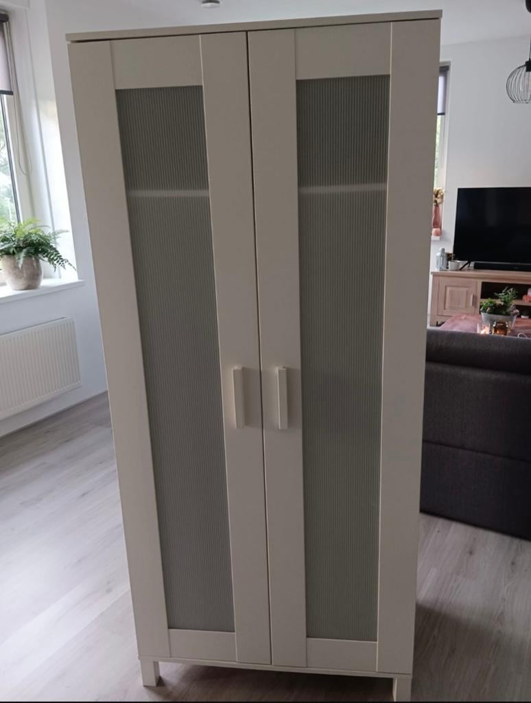 Kast, IKEA Brimnes, 80x50x120, plank en hang, Ophalen, 100 tot 150 cm, Zo goed als nieuw, 150 tot 200 cm