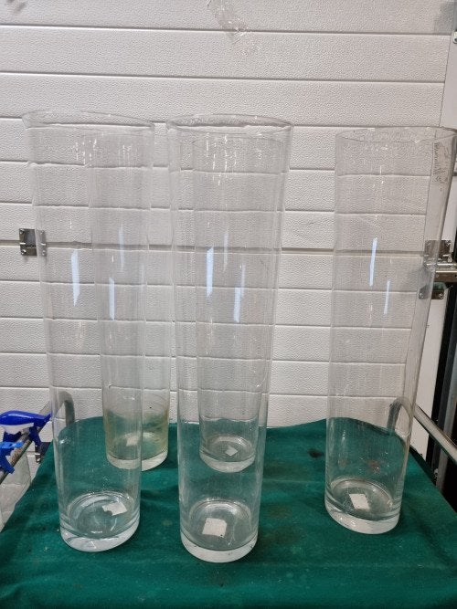 vazen hoog glas 5 stuks, Ophalen of Verzenden