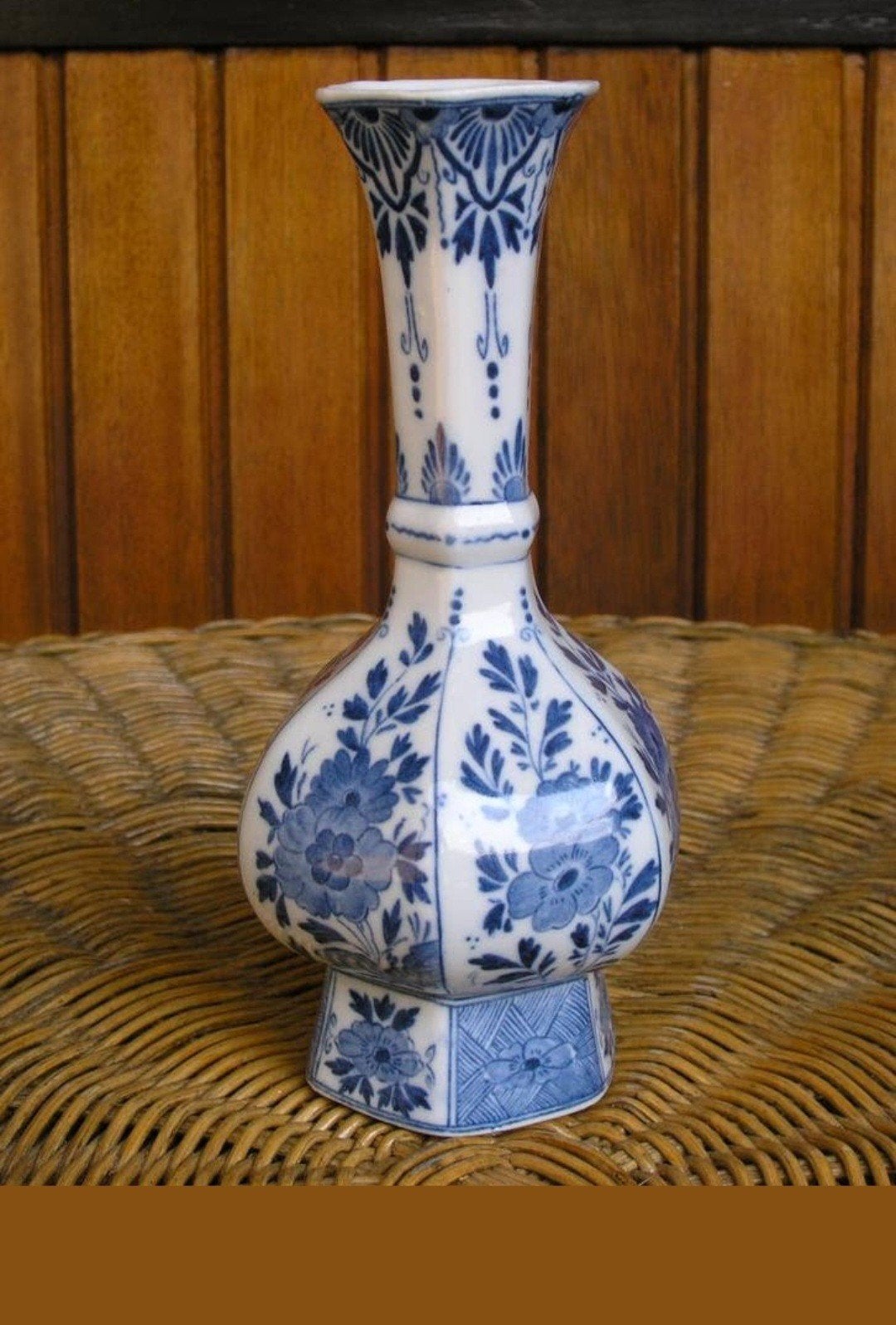 Mosa Maastricht Delfts Blauw Vaas- Decor 532, Antiek en Kunst, Ophalen of Verzenden