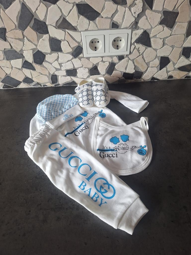 Baby kinder kleding New born 5 delig Baby Gucci, Ophalen of Verzenden