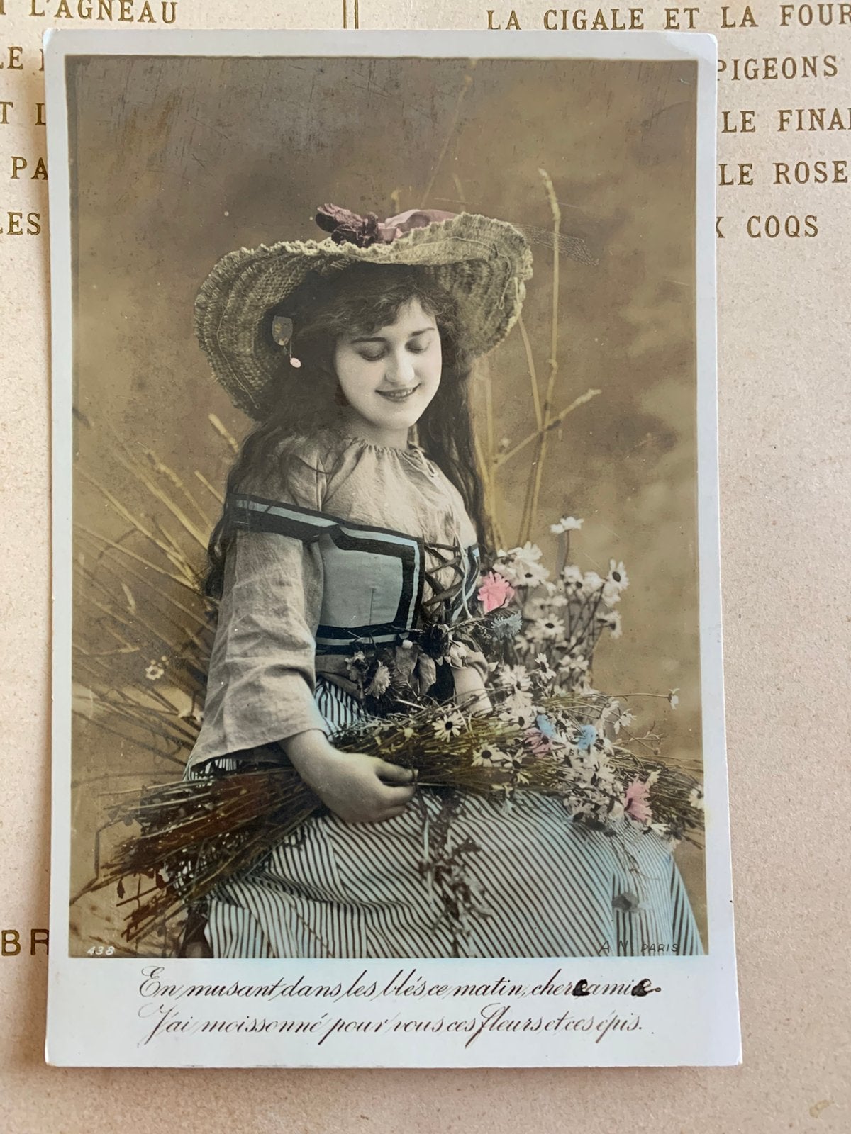 Dame met lang haar (VD), Ophalen of Verzenden, Voor 1920, Gelopen, Overige thema's