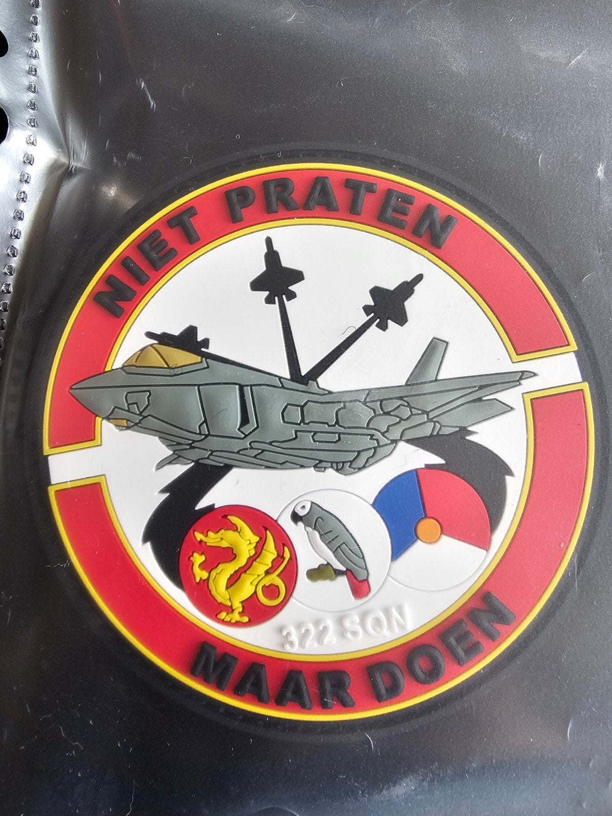 322 squadron pvc, Ophalen of Verzenden, Zo goed als nieuw, Patch, Badge of Embleem