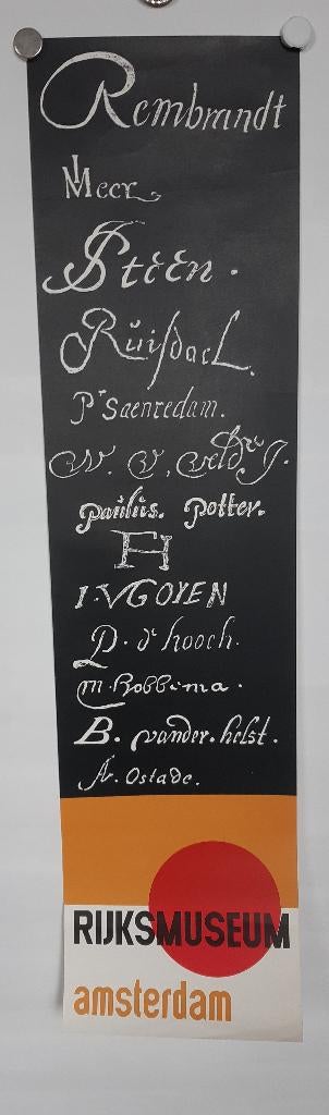 Originele poster Rijksmuseum Dick Elffers (?), Verzenden, A1 t/m A3, Reclame, Rechthoekig Staand