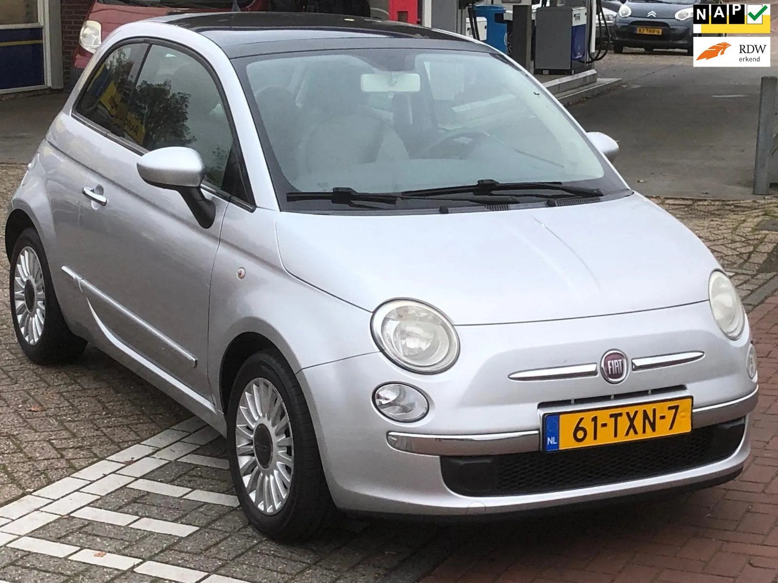 Fiat 500 1.2 Lounge/4 CILINDER / AIRCO/ L.M/ZONNEDAK / NW -A, Euro 5, Stof, Gebruikt, 4 cilinders