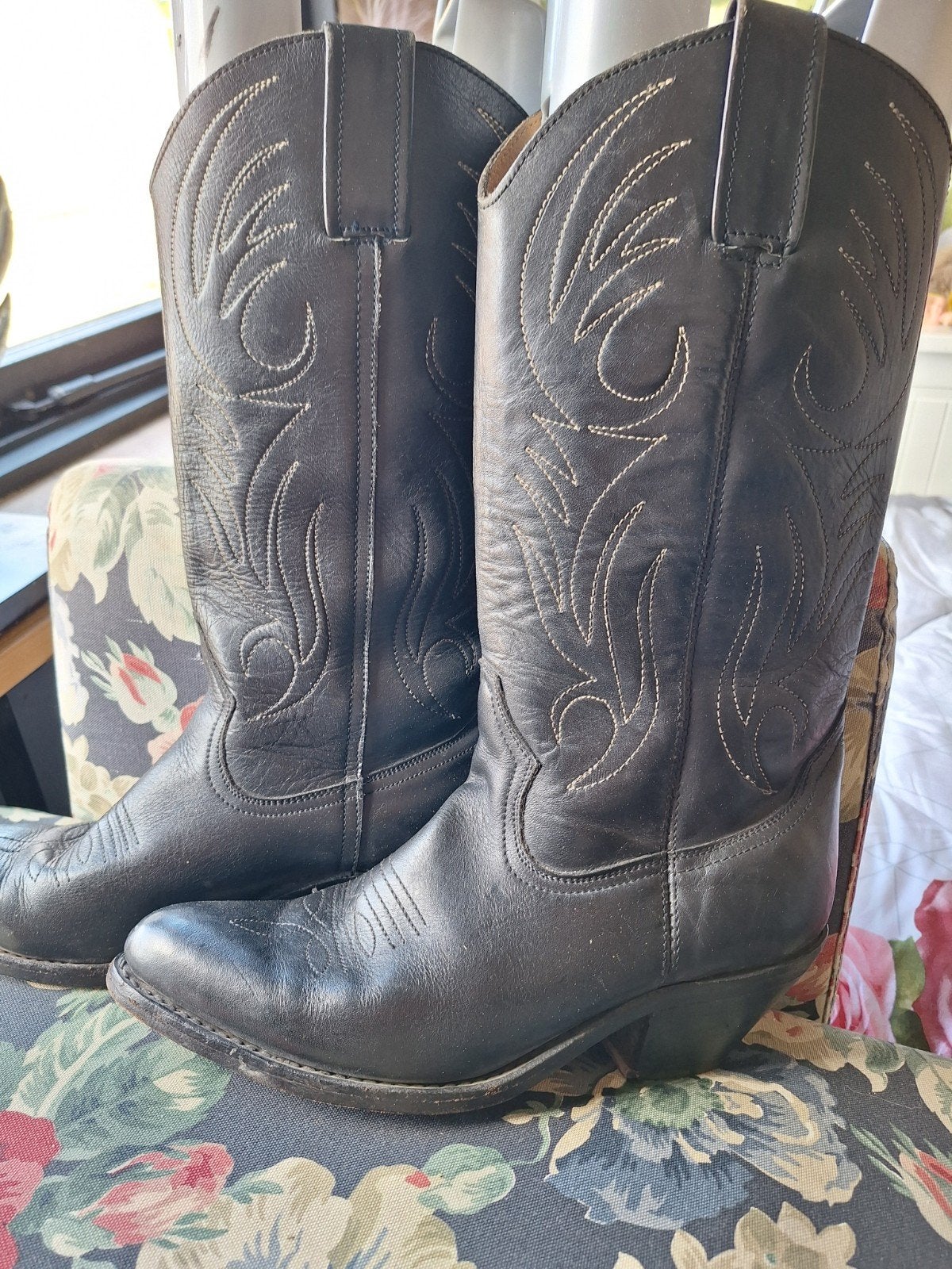 Zwart  leren laarzen maat 42, Kleding | Heren, Schoenen, Ophalen of Verzenden, Zwart, Boots