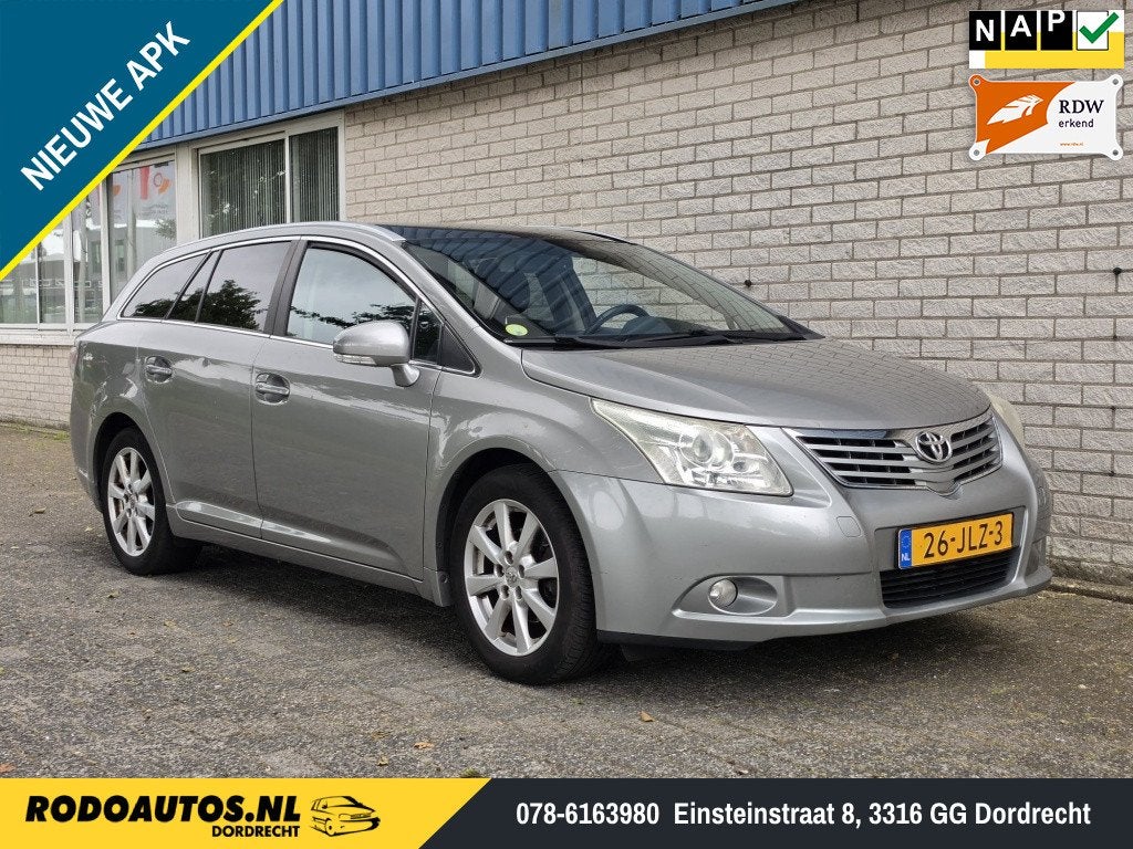 Toyota Avensis wagon 1.8 VVTi Panoramic (bj 2009), 1385 kg, 15 km/l, 4 cilinders, Origineel Nederlands