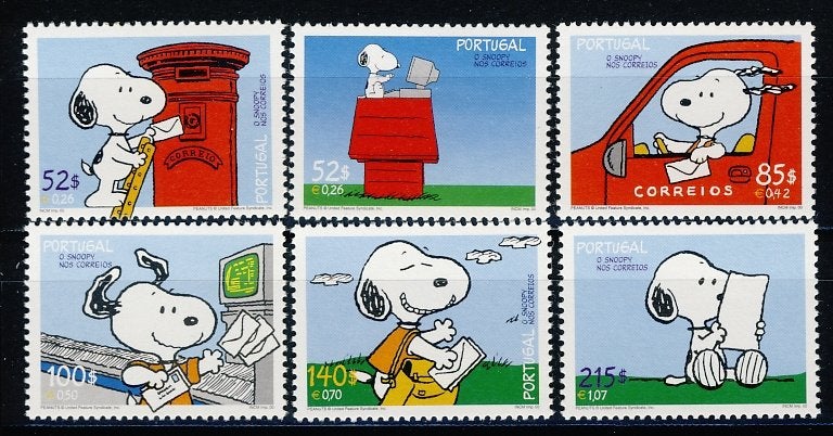 Portugal 2461/66 Snoopy 2000 postfris, Postzegels en Munten, Ophalen of Verzenden, Portugal, Postfris