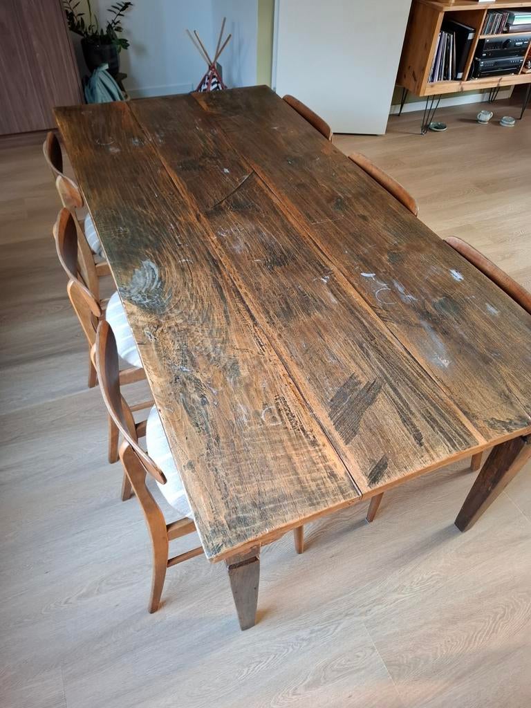 Antieke eettafel 6 tot 8 personen, Ophalen