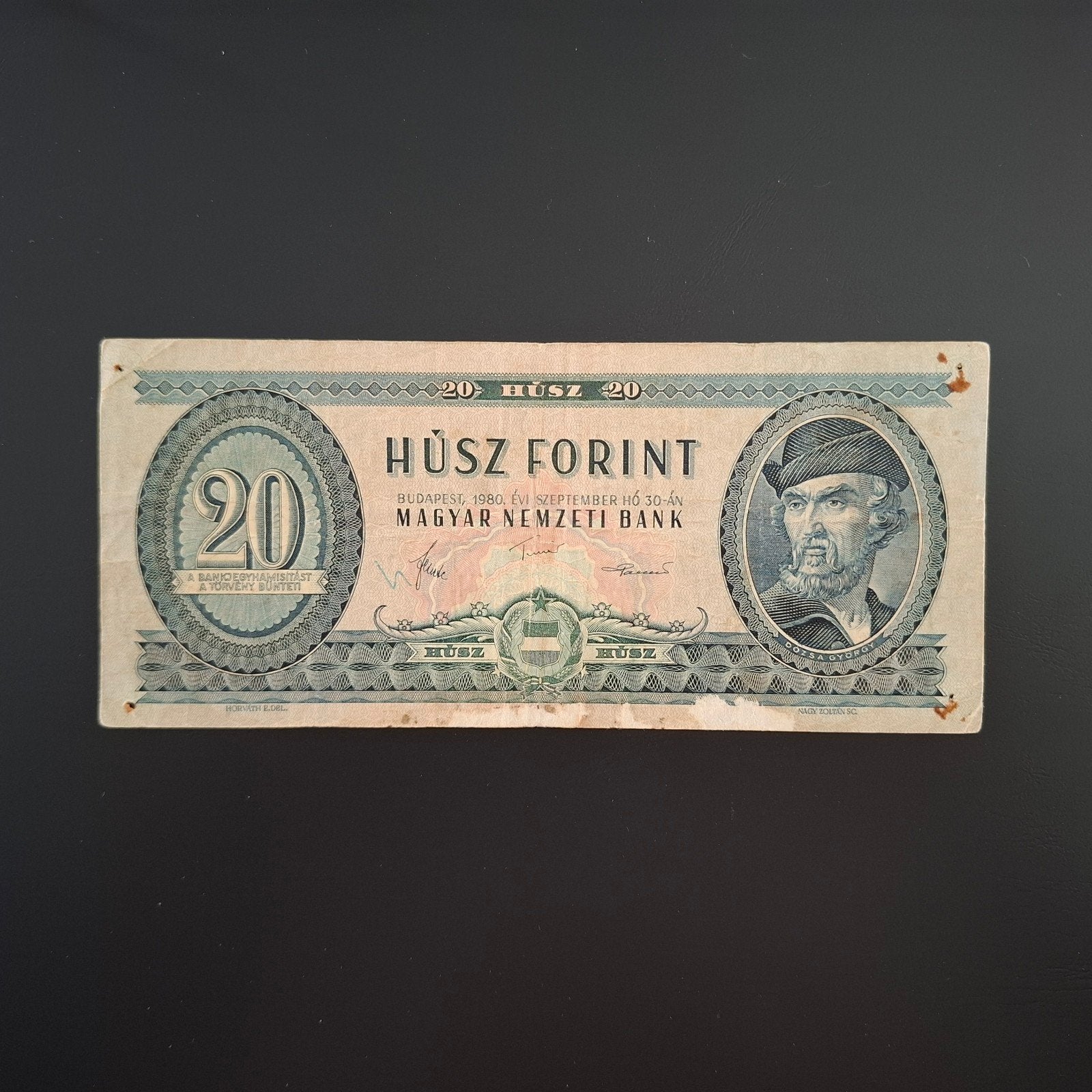 20 forint Hongarije #007, Postzegels en Munten, Verzenden, Hongarije, Los biljet