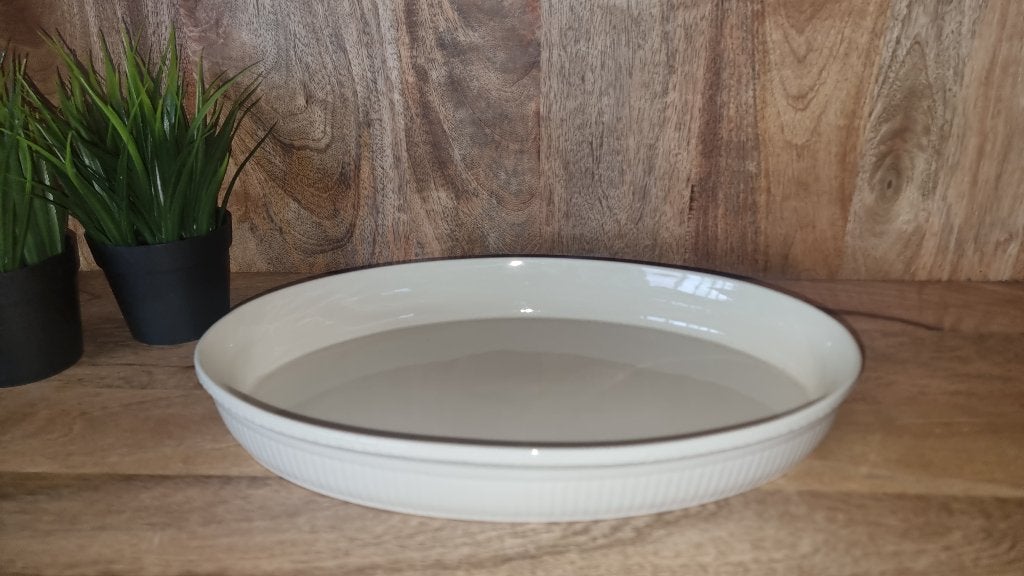 Wedgwood Edme ovale ovenschaal visschaal ovenvaste schaal, Ophalen of Verzenden, Schaal of Schalen, Zo goed als nieuw, Wedgwood