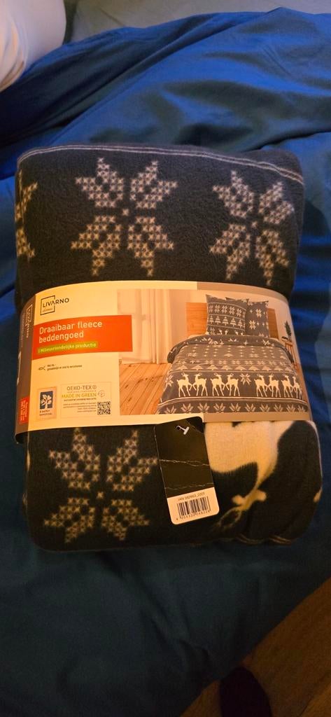 Nieuw Draaibaar Fleece Beddengoed - Winterse Print, Huis en Inrichting, Slaapkamer | Beddengoed, Nieuw, Dekbedovertrek, Tweepersoons