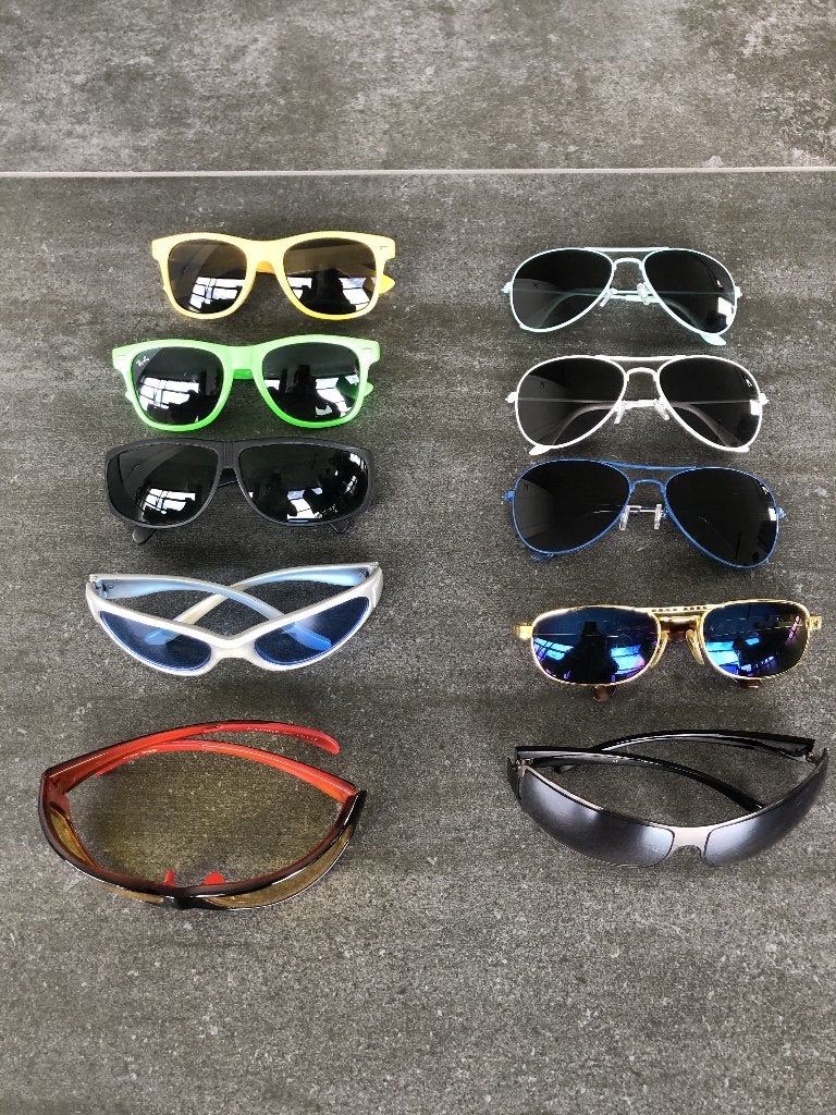 10 heren zonnebrillen, Overige merken, Gebruikt, Zonnebril, Overige kleuren