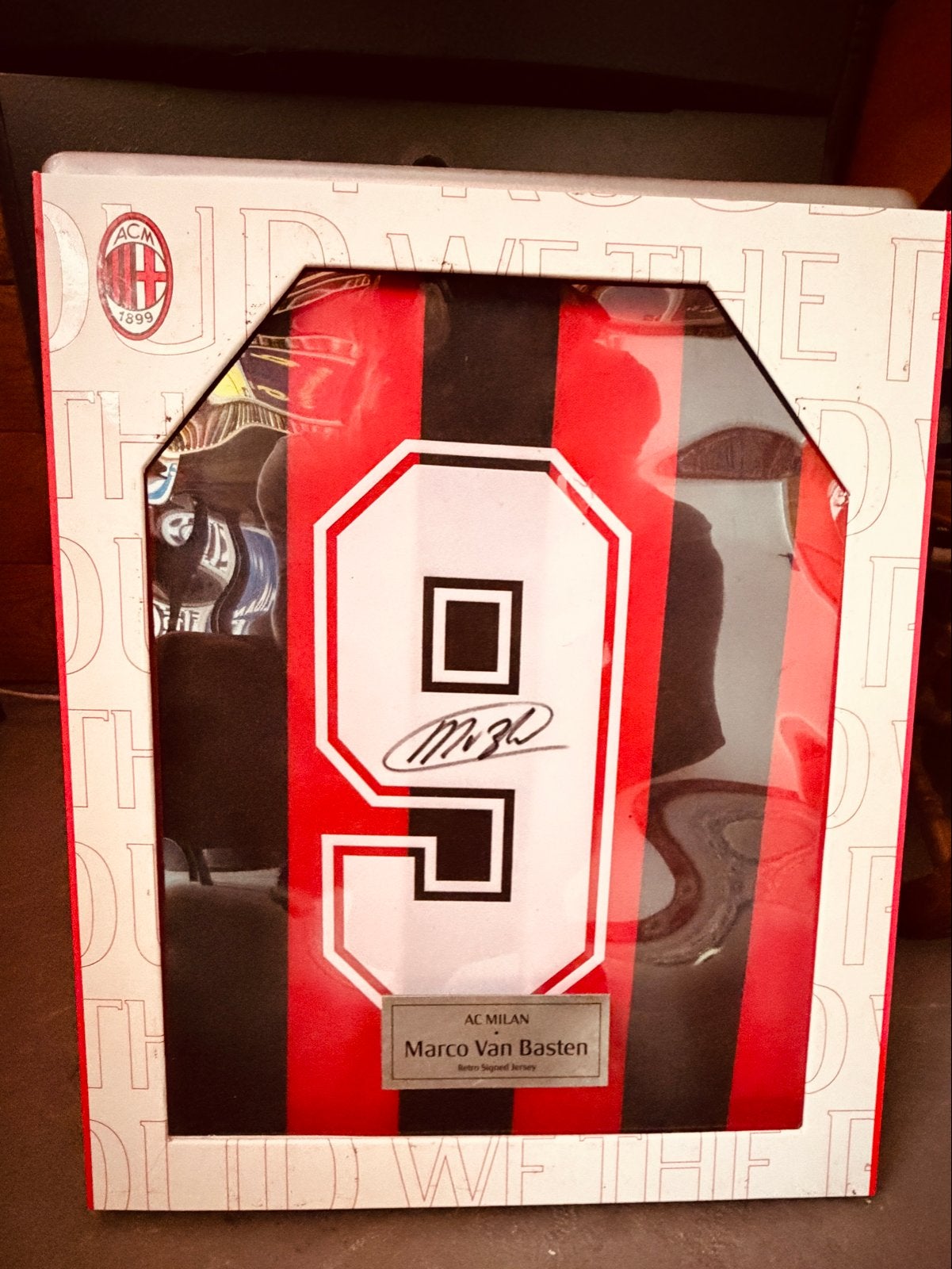 Gesigneerde AC Milan Retro Shirts: Gullit, Rijkaard, Van Bas, Ophalen of Verzenden, Nieuw, Buitenlandse clubs, Shirt