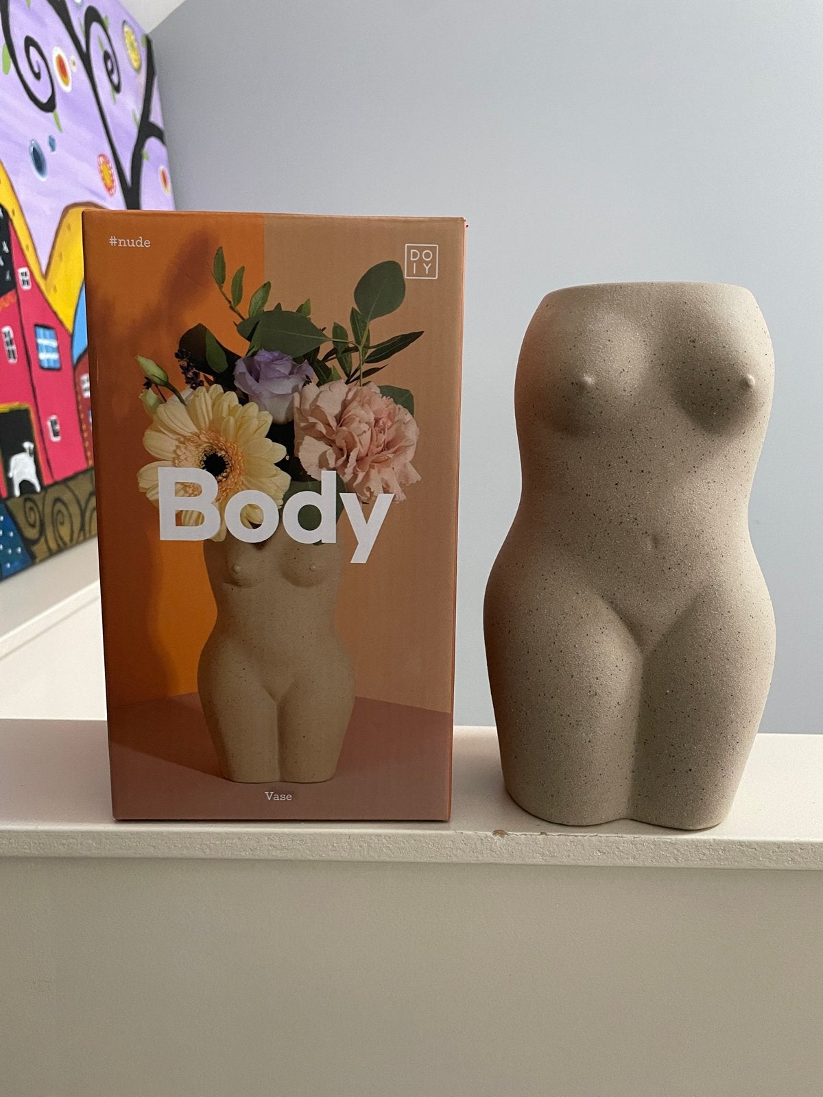 Nieuwe Doiy Body Vaas - Beige, nooit gebruikt, Ophalen, Met patroon/structuur, Beige, Nieuw