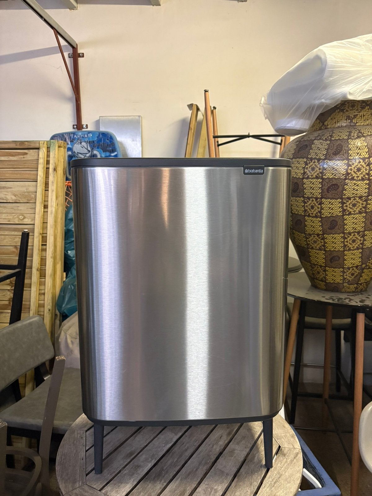 Brabantia Bo touch bin Hi prullenbak 2x30L, 40 liter of meer, Ophalen, Rvs