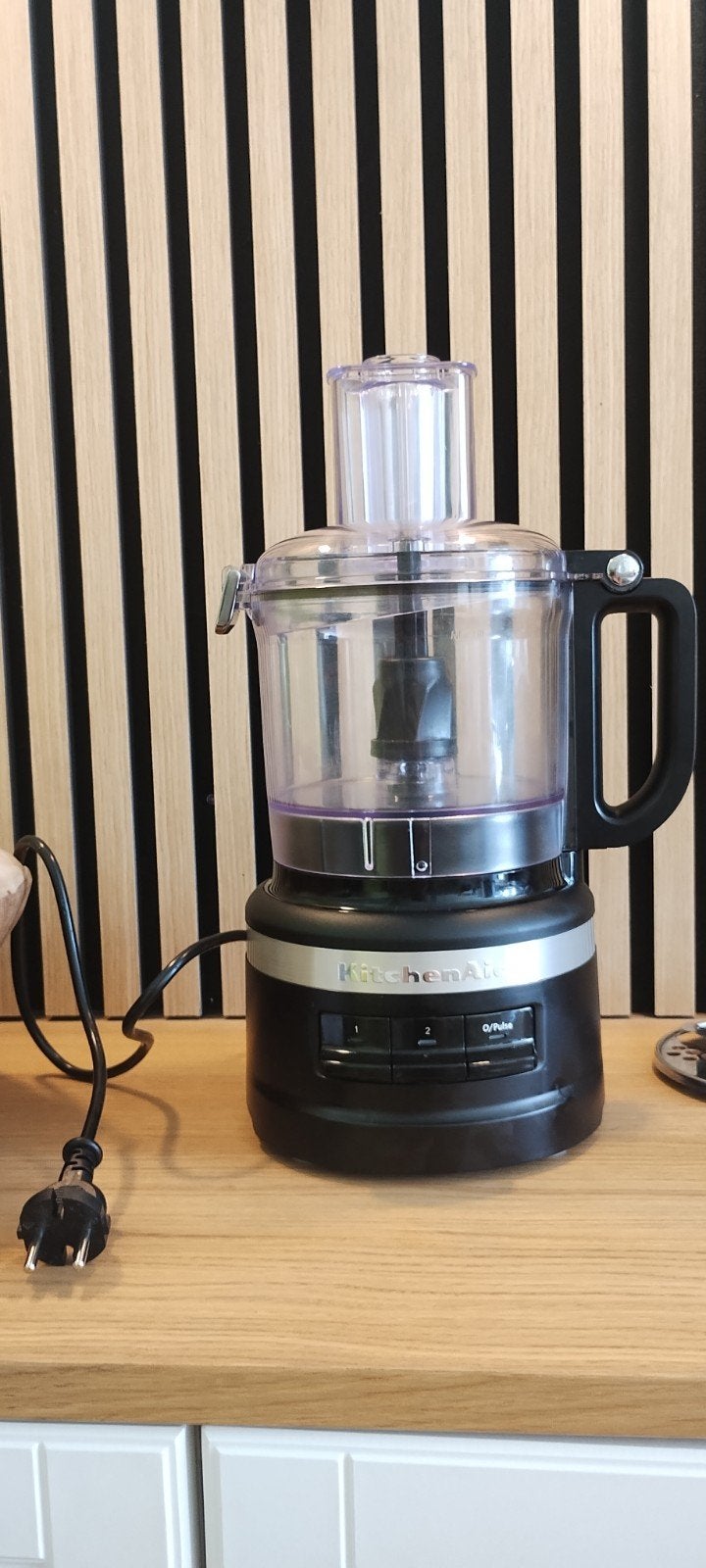 KitchenAid Foodprocessor 1.7L Zwart met origineel doos, Witgoed en Apparatuur, Ophalen, 1 tot 2 liter, 2 snelheden, Zo goed als nieuw