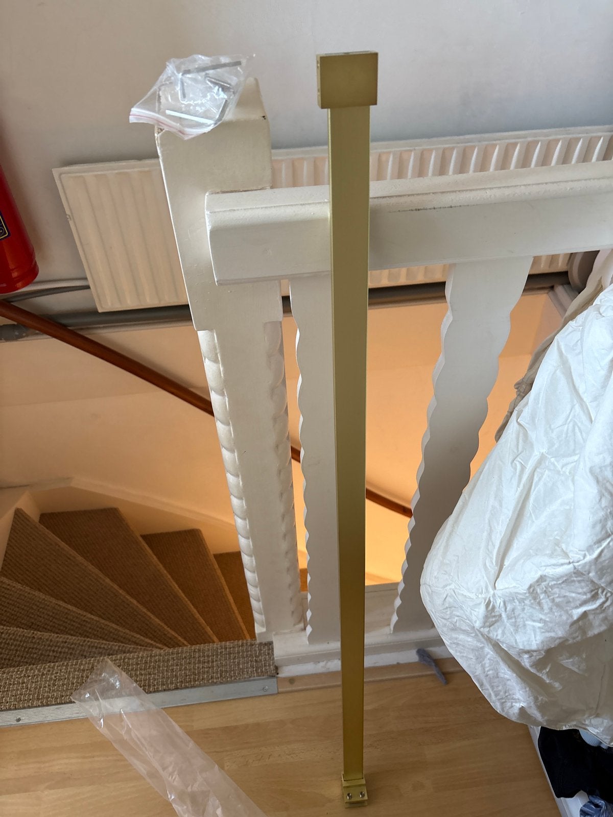 Saniclear Modern stabilisatiestang 100cm geborsteld messing, Doe-het-zelf en Verbouw, Sanitair, Ophalen, Nieuw, Douche