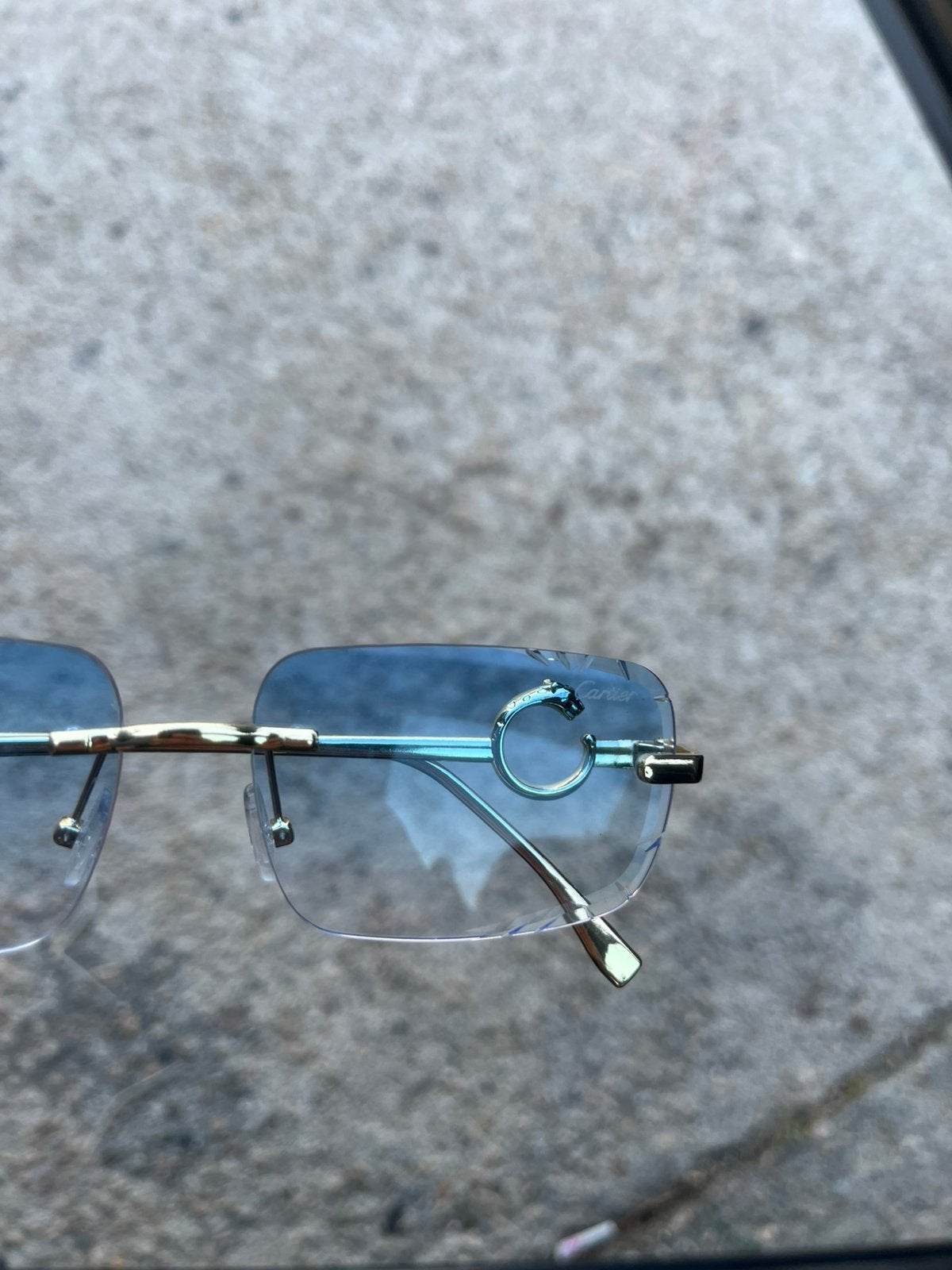 Blauw cartier bril zonder orginele doos, Ophalen, Zo goed als nieuw