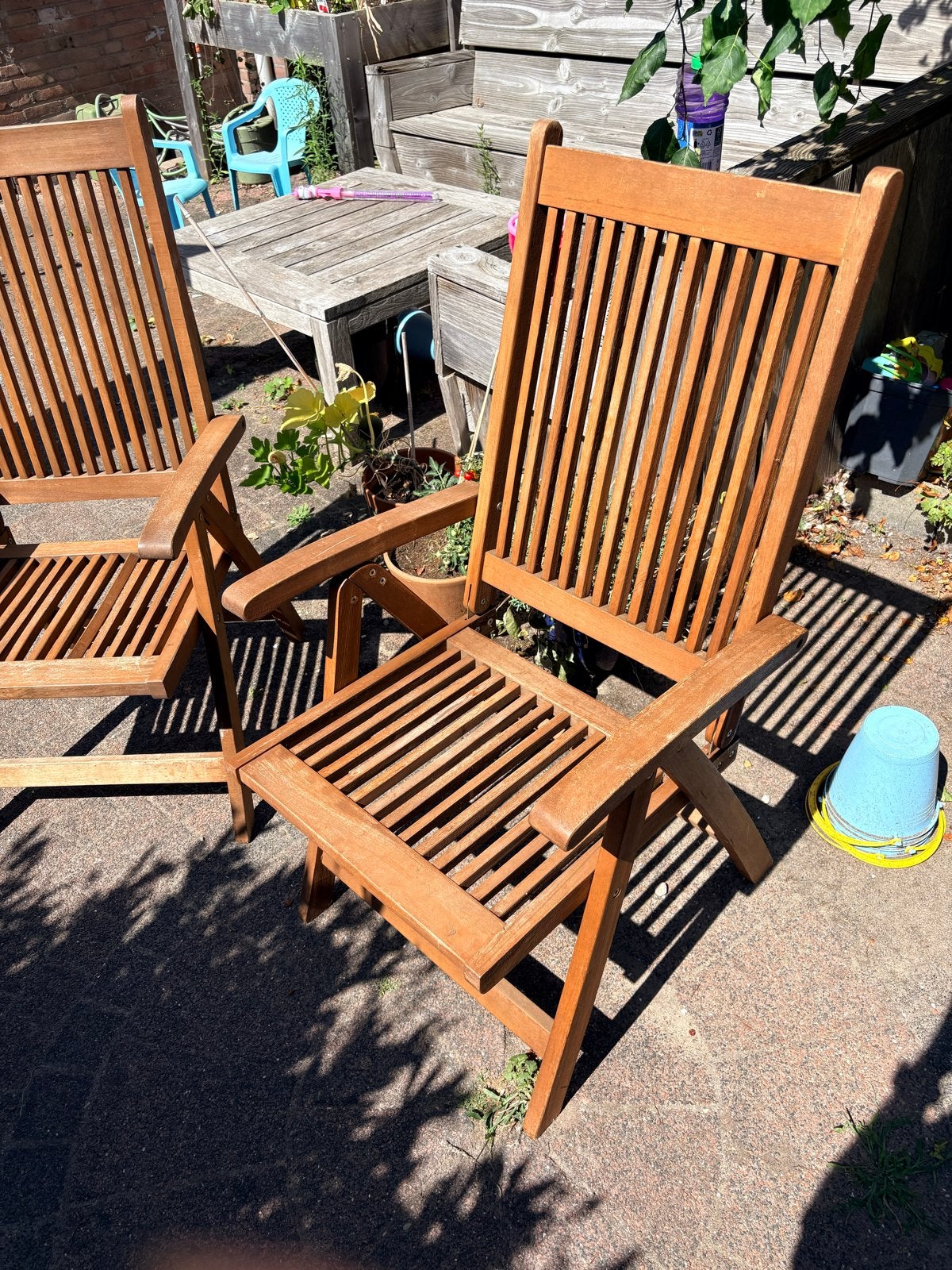 Jutlandia Hardwood Tuinstoelen, Ophalen, Gebruikt, Hout, Verstelbaar