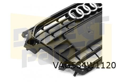 Audi A1 (1/15-11/18) voorbumpergrille (VMZ zwart) Origineel!, -, -, Nieuw, Audi