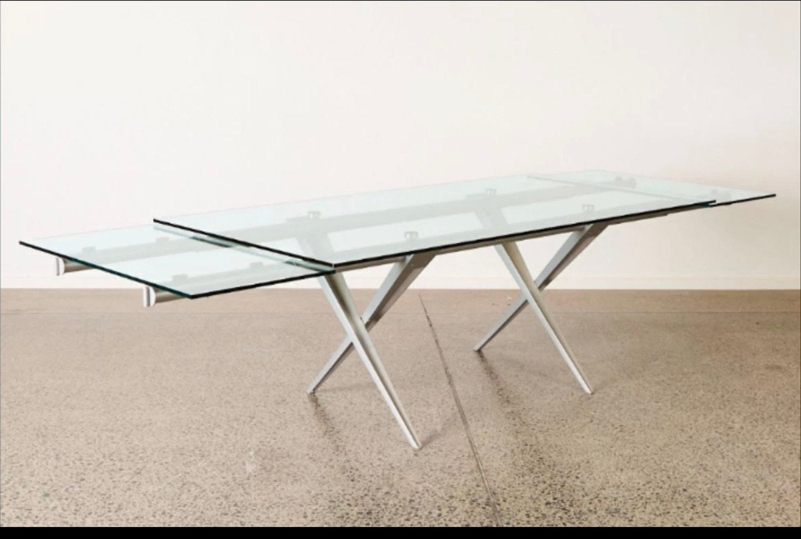 Stijlvolle Italiaanse design eettafel / buro- uitschuifbaar, Ophalen, Gebruikt, 200 cm of meer, 50 tot 100 cm
