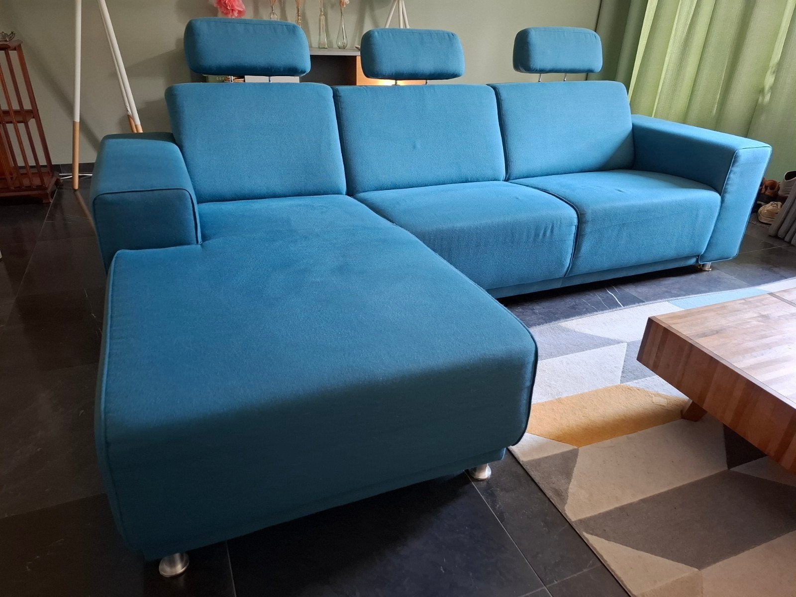 Comfortabele Hoekbank met verstelbare hoofdsteunen, Huis en Inrichting, Banken | Bankstellen, Ophalen, 250 tot 300 cm, Gebruikt