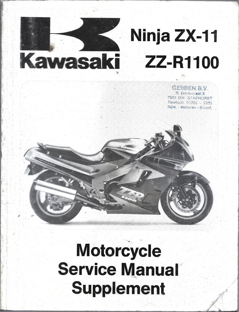 Kawasaki Ninja ZX11 ZZ R1100 supplement manual (7486z) motor, Verzenden, Kawasaki