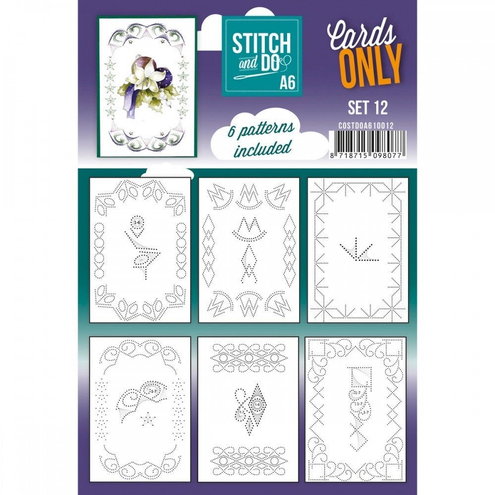 Stitch and Do A6 Cards only 12 en 6 verschillende oplegkaart, Blanco kaart of Basiskaart, ., Nieuw, Ophalen of Verzenden