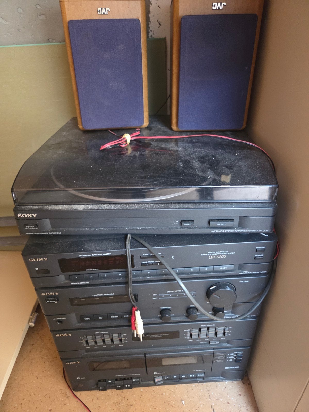 Sony LBT-D205 Stereo Set met JVC Speakers, Ophalen