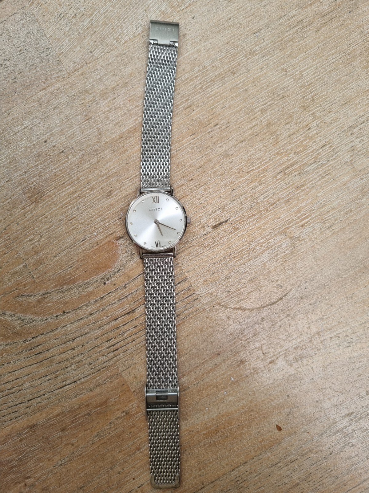 Zinzi dameshorloge met zilverkleurige Milanese band, Sieraden, Tassen en Uiterlijk, Overige merken, Staal, Gebruikt, Staal