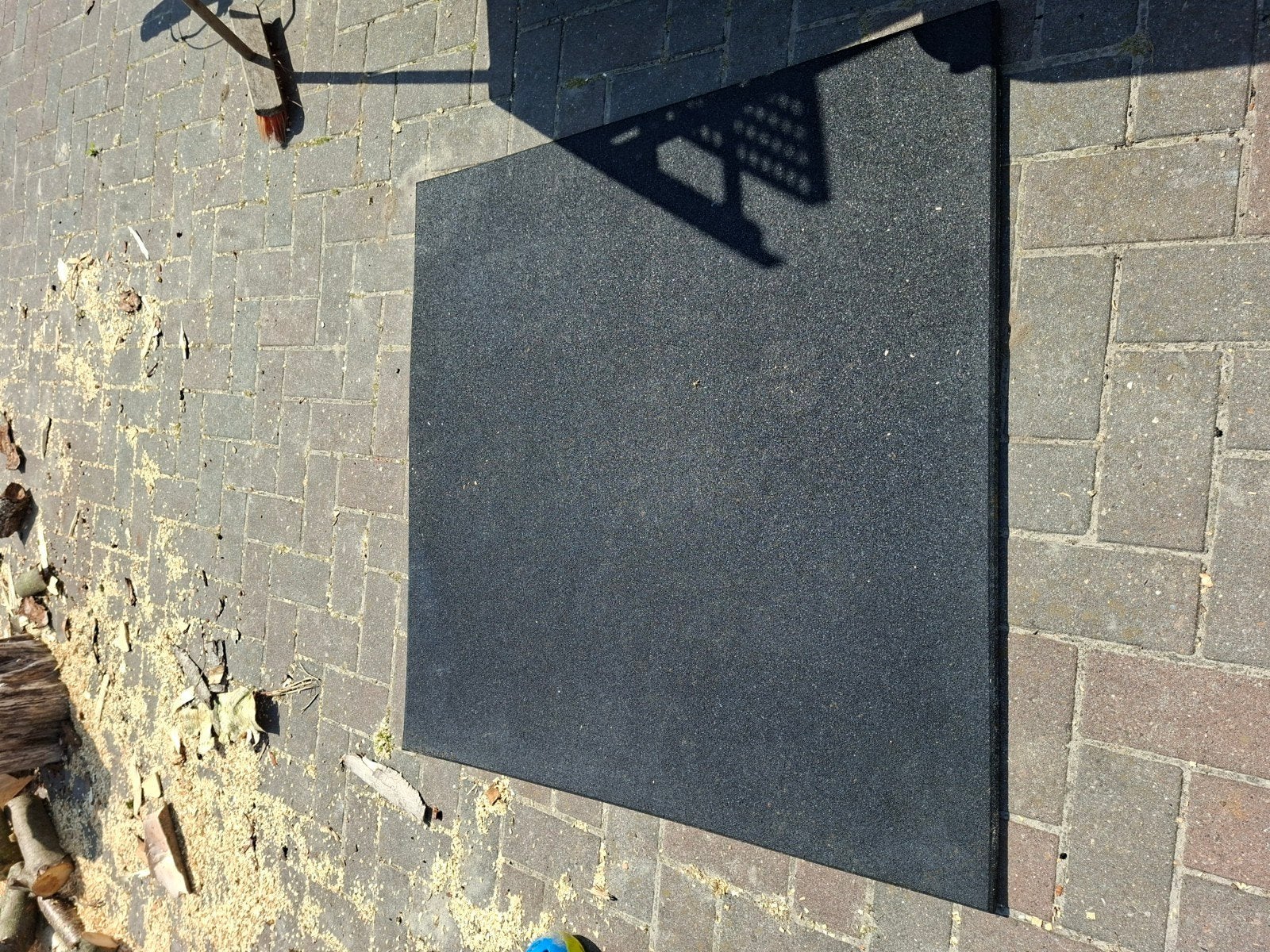 Rubberen tegels 100x100x1,5, Tuin en Terras, Ophalen, Rubber, Overige typen