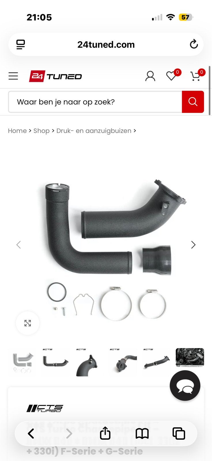 CTS turbo chargepipe BMW B46 +B48, Ophalen of Verzenden, Zo goed als nieuw