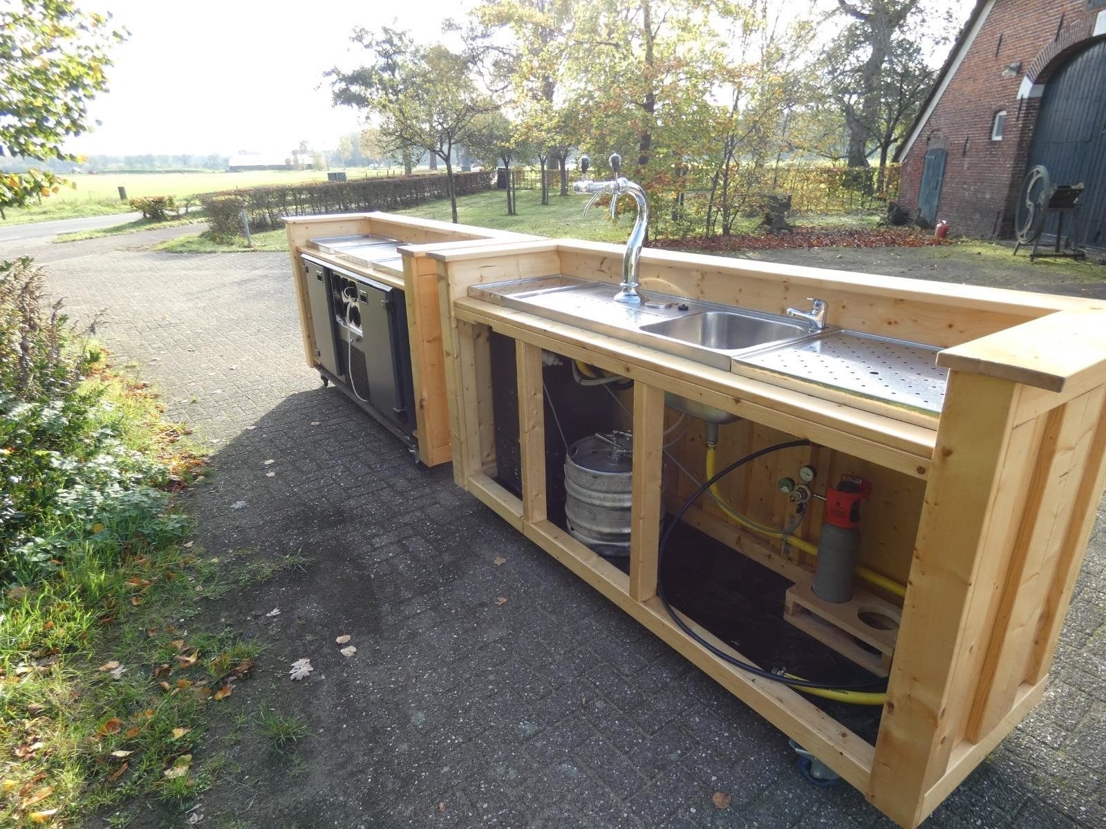 Mobiele Bar met Tapinstallatie en Koeling incl. aanhanger, Ophalen