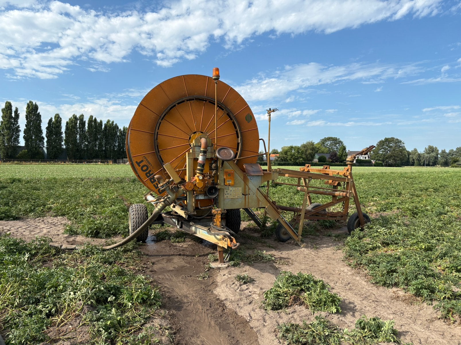 Beregeningshaspel + tractorpomp, Ophalen, Beregening en Drainage