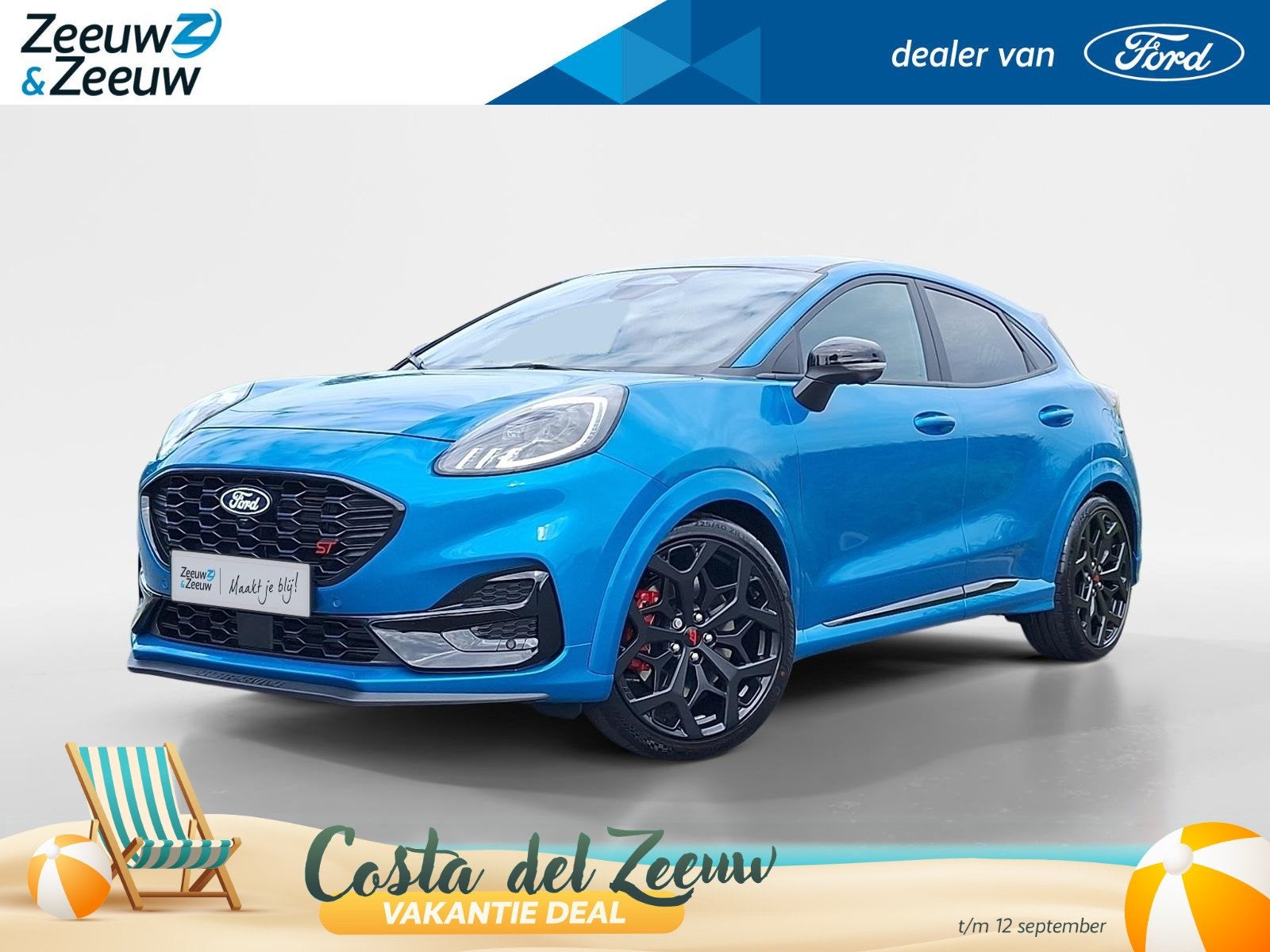 Ford Puma 1.0 EcoBoost Hybrid ST | Nieuw te bestellen | €5, Auto's, 12 maanden, Puma, Euro 6, Blauw