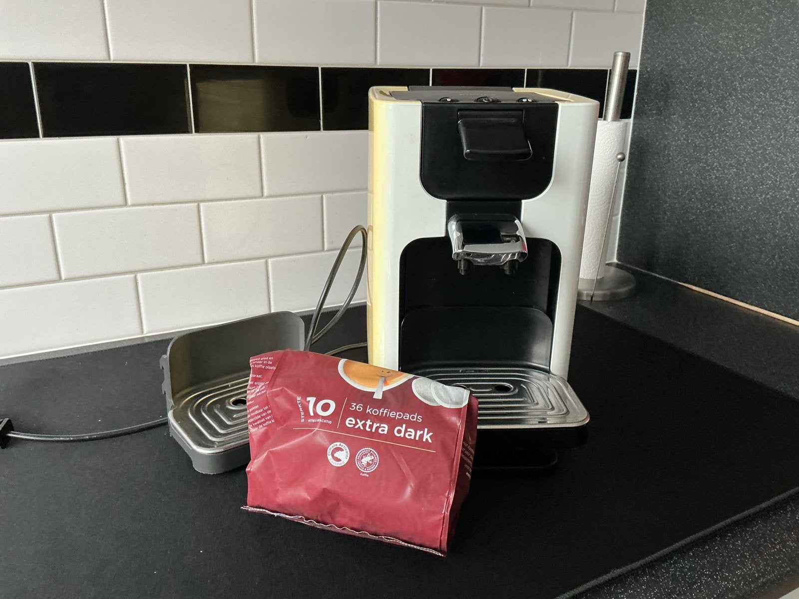 Senseo koffiepads apparaat - Wit/Zwart, Ophalen, Koffiepads en cups, Gebruikt, Koffiemachine