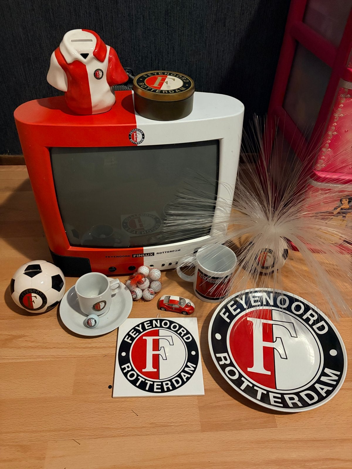 Unieke Feyenoord Verzameling met Finlux TV en meer!, Ophalen, Gebruikt, Feyenoord, Overige typen