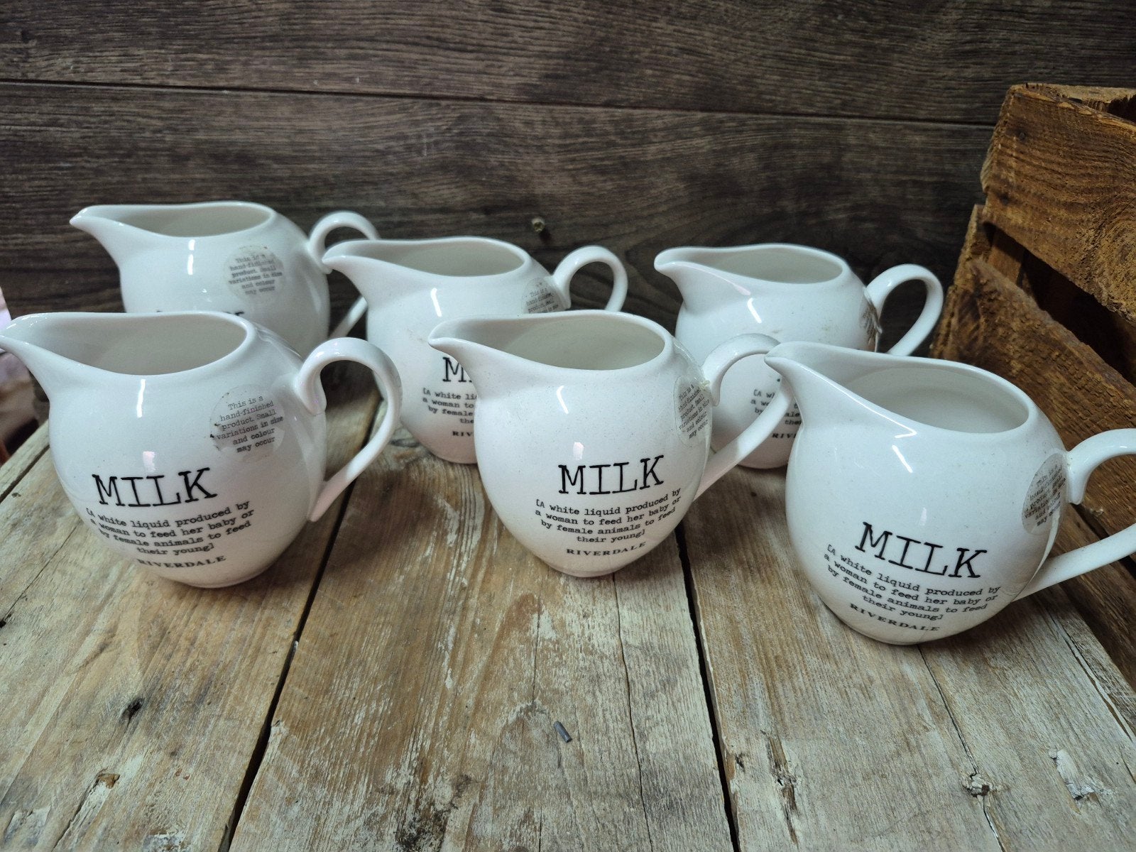Set van 6 Riverdale melkkannetjes, Kan, Overige merken, Keramiek, Vintage
