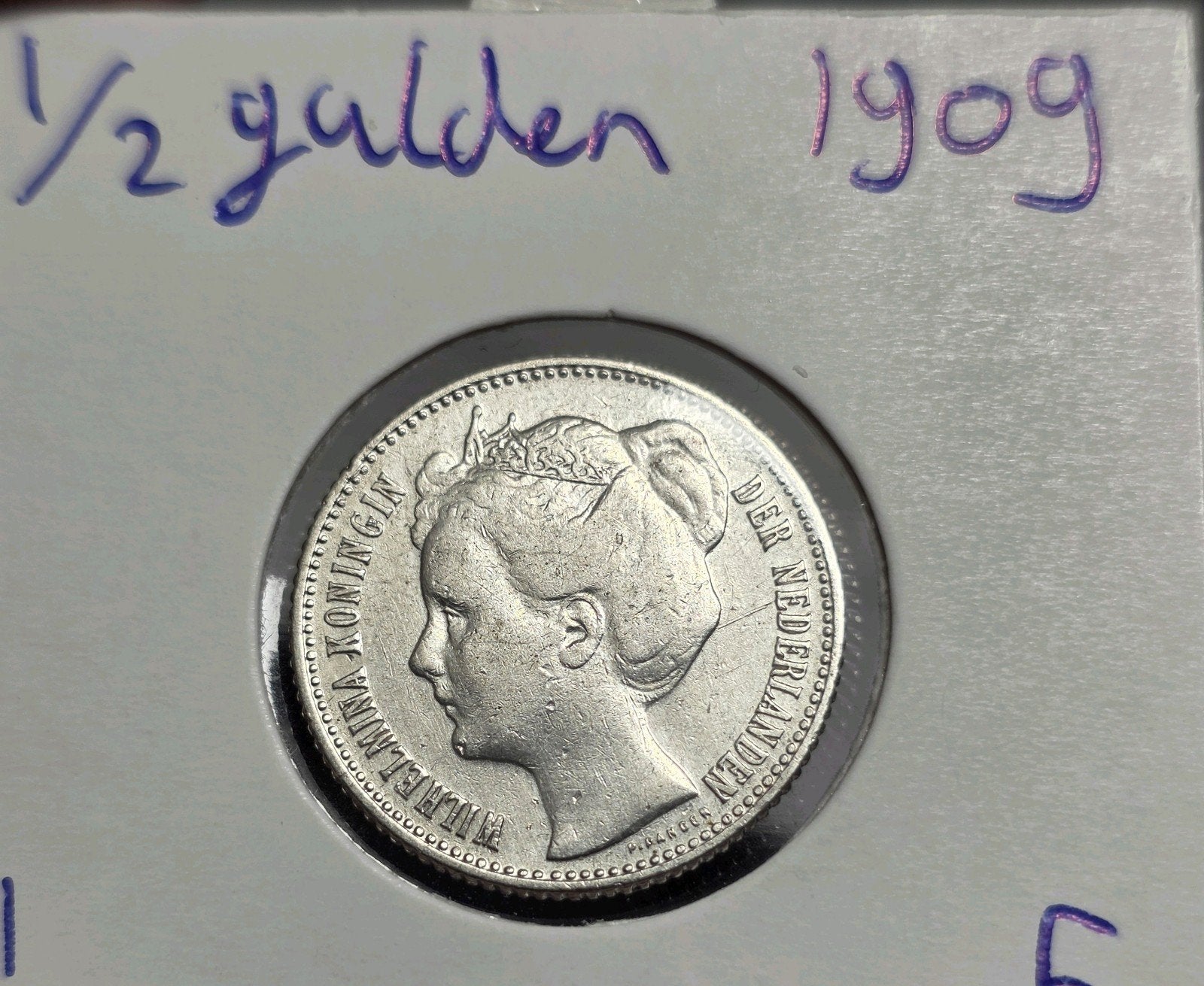 halve gulden 1909 Nederland, ½ gulden, Verzenden, Zilver, Koningin Wilhelmina