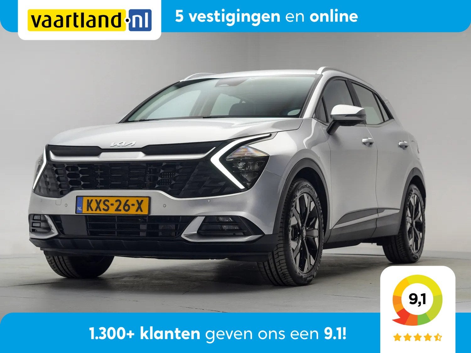 Kia Sportage 1.6 T-GDi Plug-in AWD DynamicLine [ Navi Adapt., Auto's, Automaat, 1350 kg, 14 kWh, Gebruikt