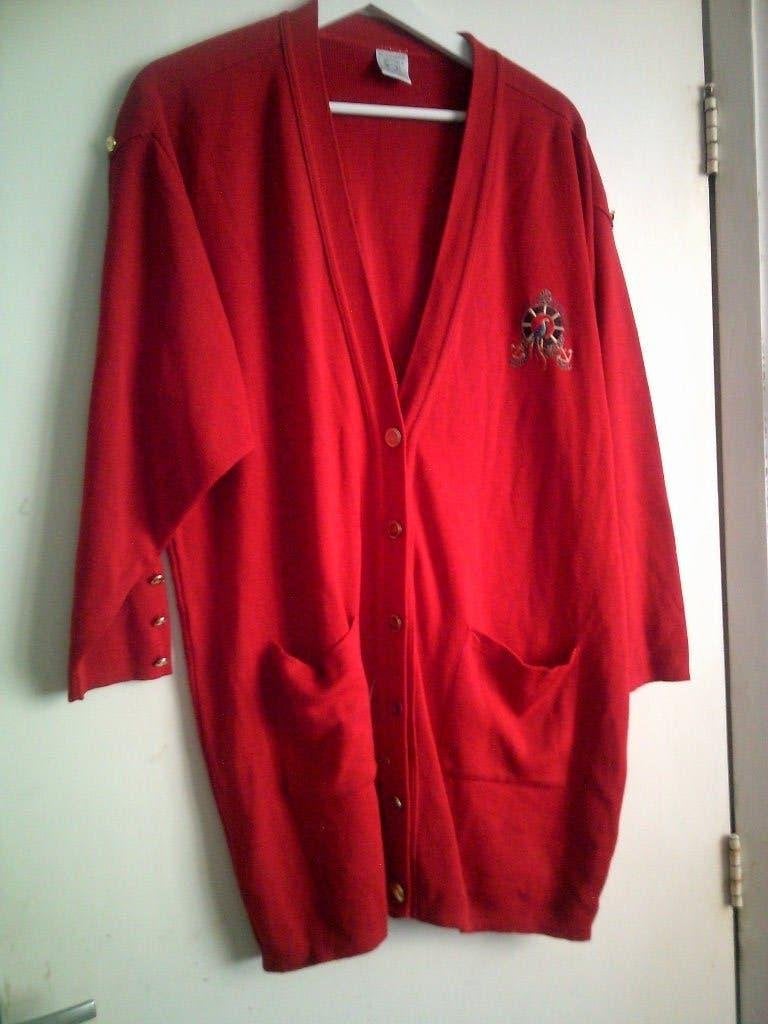 Vintage rood vest (mt42), Ophalen of Verzenden, Gedragen, Rood