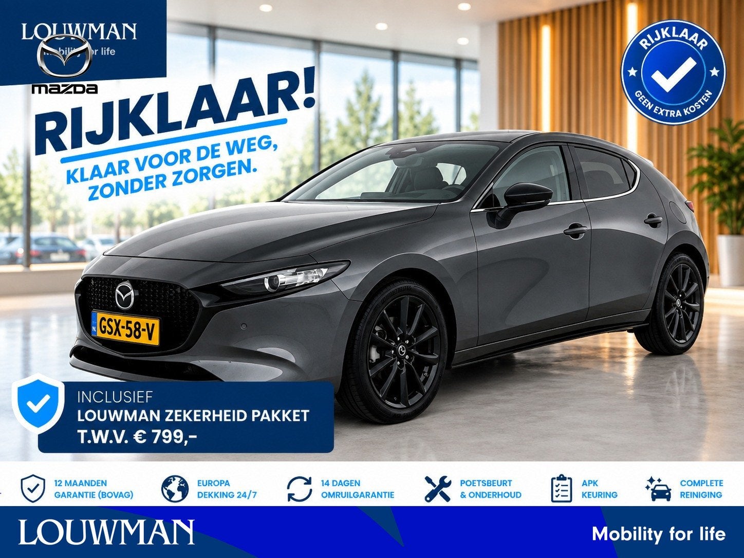 Mazda 3 2.0 e-SkyActiv-G M Hybrid 122 Homura automaat | RIJK