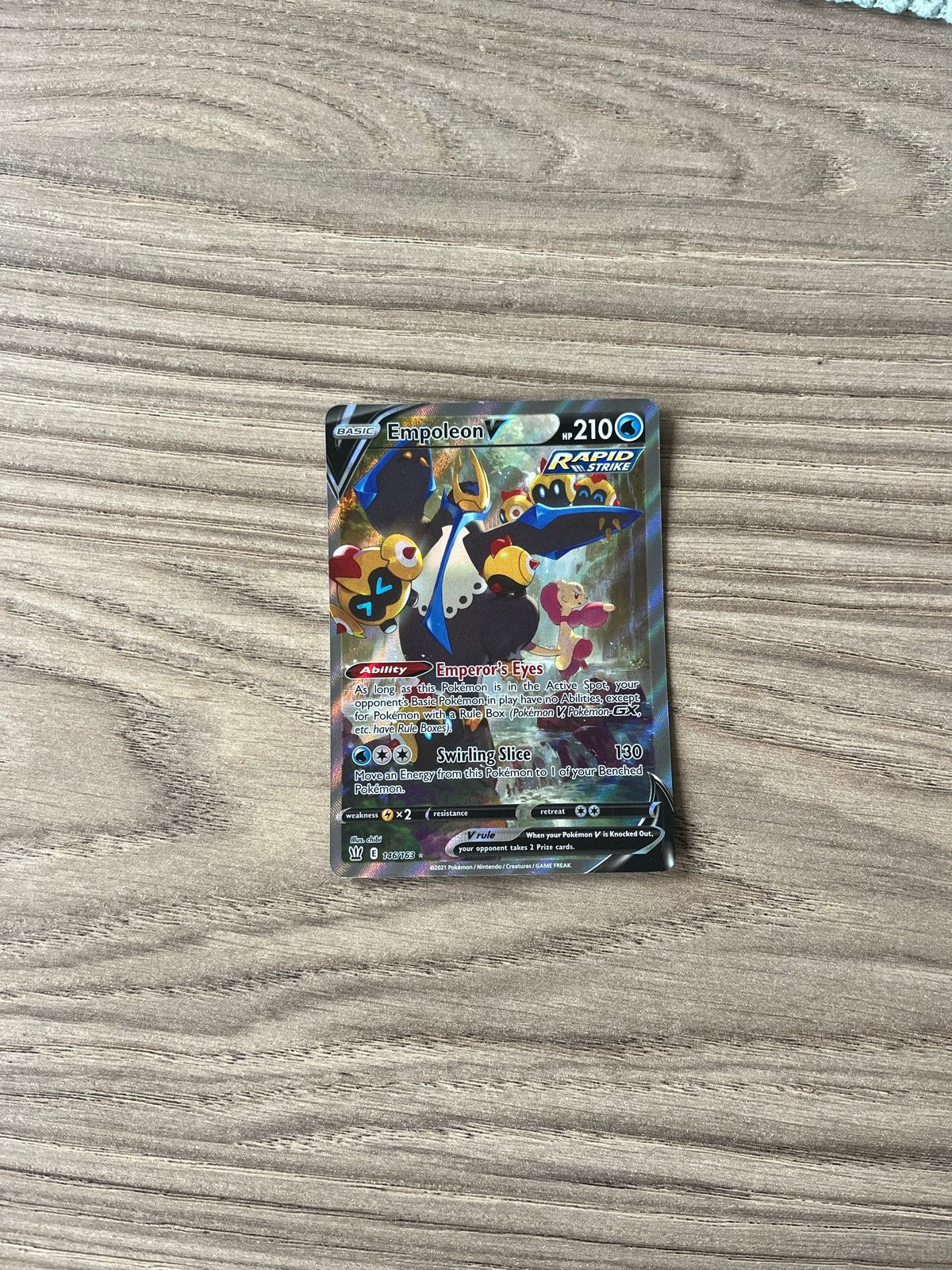Empoleon V Pokémon kaart - Rapid Strike, Hobby en Vrije tijd, Verzamelkaartspellen | Pokémon, Ophalen of Verzenden, Zo goed als nieuw