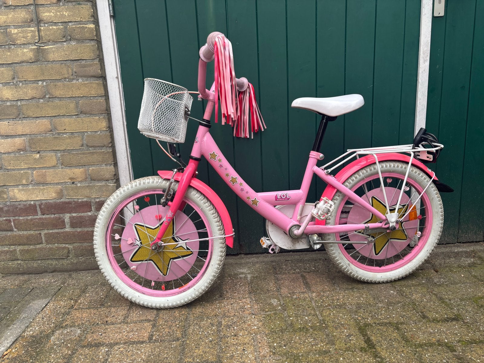 L.O.L. Surprise! Kinderfiets 18 inch Roze, Ophalen, Gebruikt, Terugtraprem, 16 tot 20 inch