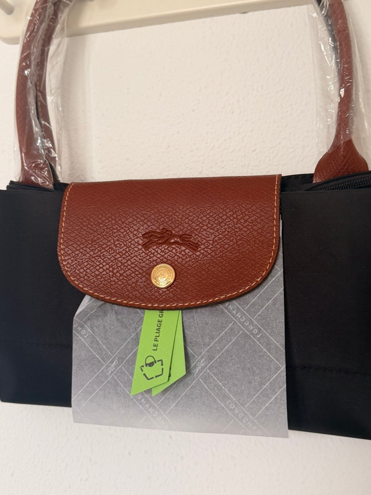 black longchamp le pliage L, Verzenden, Nieuw, Zwart, Handtas