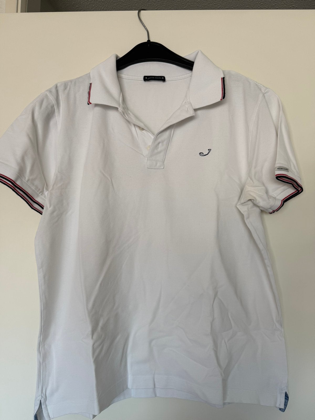 Jacob Cohën heren polo wit – maat L – luxe polo, Ophalen of Verzenden, Gedragen, Maat 52/54 (L), Wit